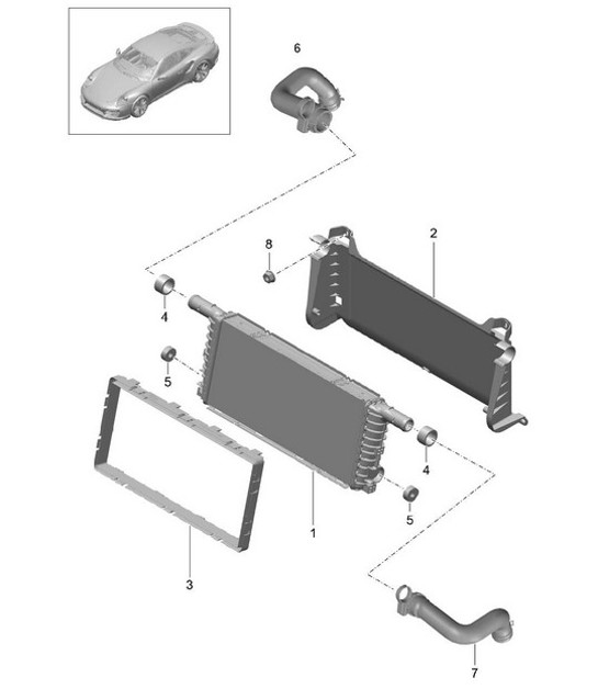 Diagram 105-020 Porsche Panamera GTS V8 4.8L 引擎