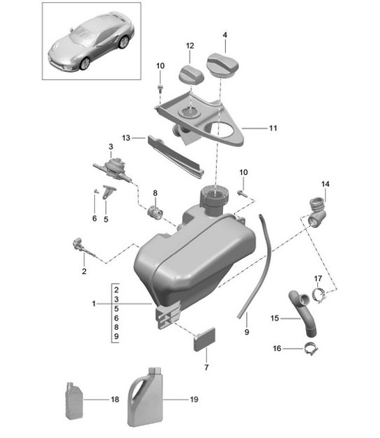 Diagram 105-025 Porsche Cayenne E-Hybrid V6 3.0L V6 340 CV 
