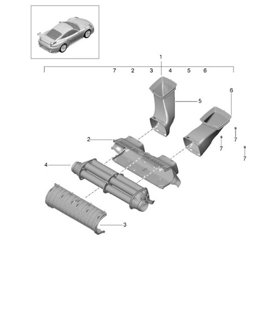 Diagram 106-002 Porsche 9YA Cayenne Coupe E-Hybrid V6 3.0L 340Hp 2020-23 