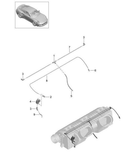 Diagram 106-005 Porsche Cayman 987C/981C (2005-2016) Motore