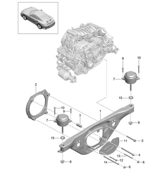 Diagram 109-000 Porsche Cayenne 3.6L 2007>> Motore