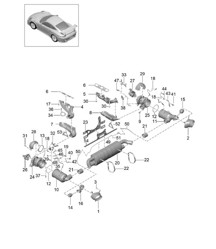 Système d&#39;échappement / Contrôle des émissions / Turbocompresseur à gaz d&#39;échappement 991 GT2 RS 3.8L 2017-20