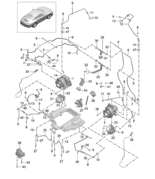 Diagram 202-005 Porsche 卡宴 Turbo V8 4.0L 汽油 550Hp 