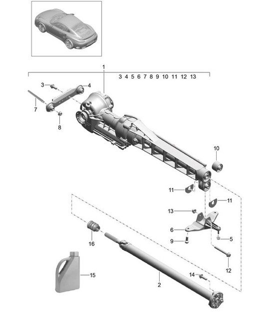 Diagram 305-010 Porsche 997 (911) MK1 2005-2008 Transmission