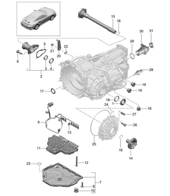 Diagram 320-005 Porsche 997（911）MK1 2005-2008 传播