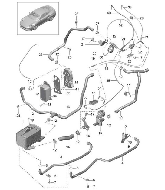 Diagram 360-000 Porsche 996 (911) (1997-2005) Transmission