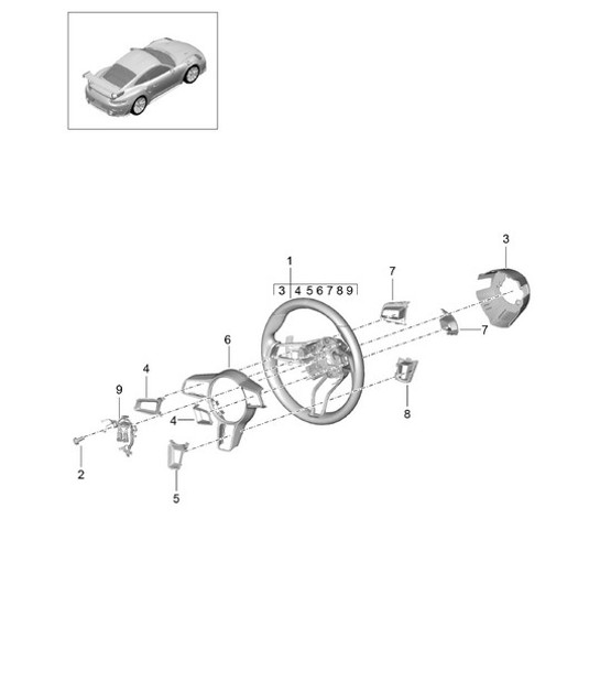 Diagram 403-014 Porsche 911 1978-1989 3.3L Turbo (930) Front Axle, Steering 