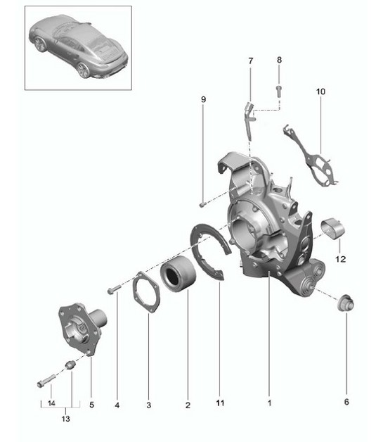 Diagram 501-000 Porsche Cayenne 3.2L V6 2003>> Rear Axle