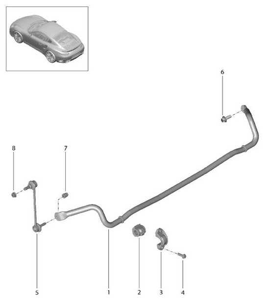 Diagram 501-003 Porsche 991 GT3 RS 4.0L（500马力） 后轴