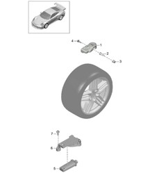 Bandenspanningscontrolesysteem - PR:D97 - 991 GT2 RS 2014-20