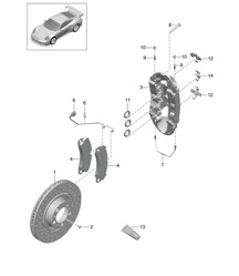 Disc brake / Front axle / PCCB - PR:D97 - 991 GT2 RS 2014-20