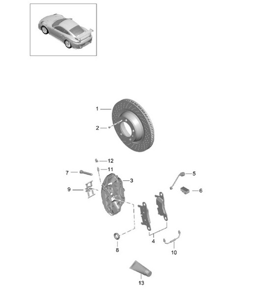Diagram 603-003 Porsche 卡宴 92A（958） 2010-2017 车轮、制动器