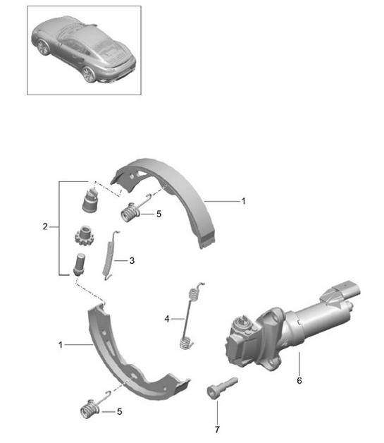 Diagram 603-005 Porsche 开曼 S 3.4L 987C 2005-08 车轮、制动器
