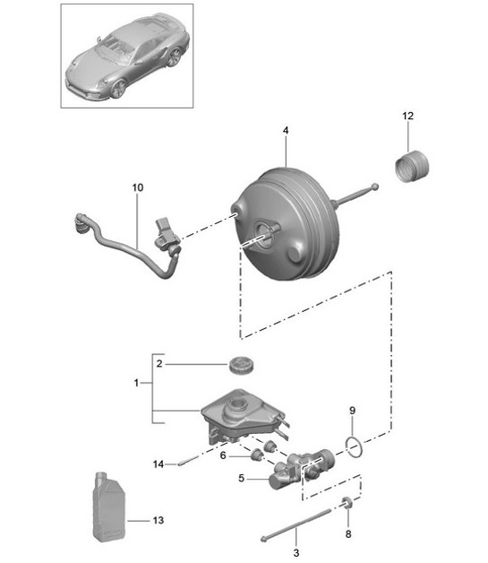 Diagram 604-002 Porsche Cayenne Turbo S 4.5L 2006>> Ruote, freni