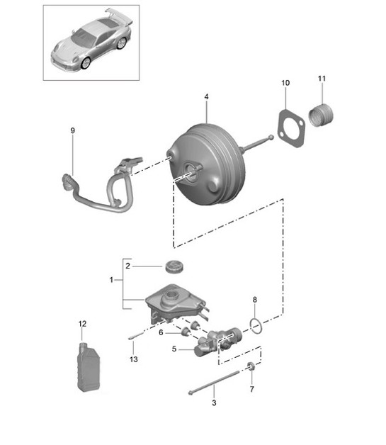 Diagram 604-003 Porsche 996 C4 3.6L 09/01-2005 Ruote, freni