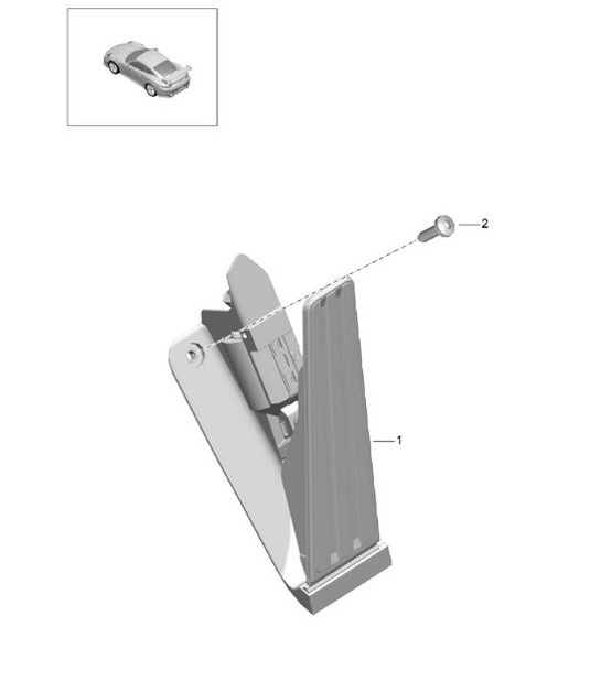 Diagram 702-013 Porsche Cayenne 92A (958) 2010-2017 Hand Lever System, Pedal Cluster 