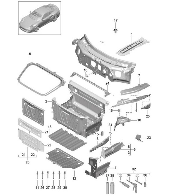 Diagram 801-010 Porsche Cayenne V6 3.0L benzina 340 CV 