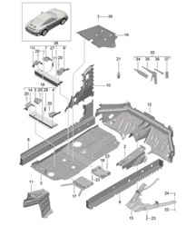 Vloer - Midden - 991 Turbo / GT2 RS 2014-20