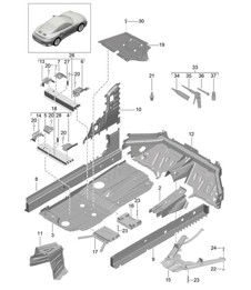 Floor - Center - 991 Turbo / GT2 RS 2014-20