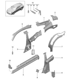 Side part, Inner - COUPE - 991 Turbo / GT2 RS 2014-20