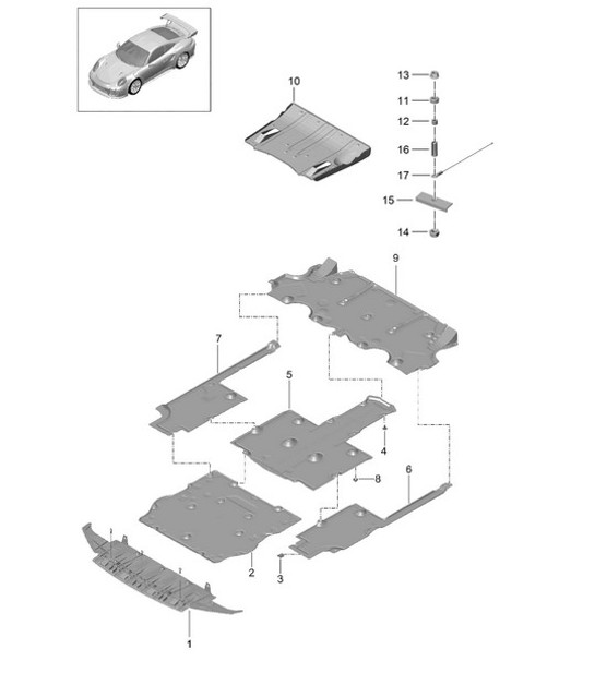 Diagram 801-072 Porsche Cayman GT4 Clubsport Carrozzeria