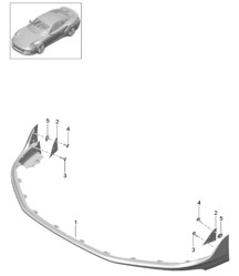 Front spoiler / Aerokit - PR:XAF,XAV - 991 Turbo 2010-14