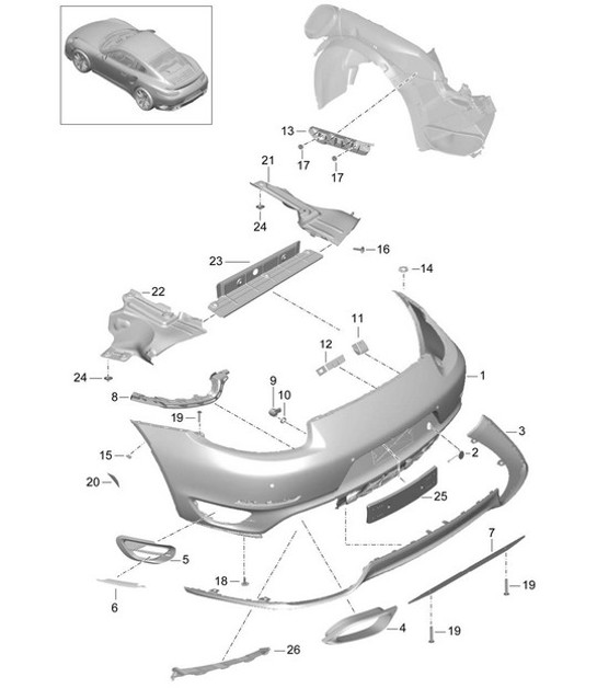Diagram 802-010 Porsche Cayenne S V8 4.2L Diésel 382 CV Carrocería