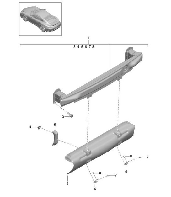 Diagram 802-030 Porsche Macan (95B) MK1 (2014-2018) Body