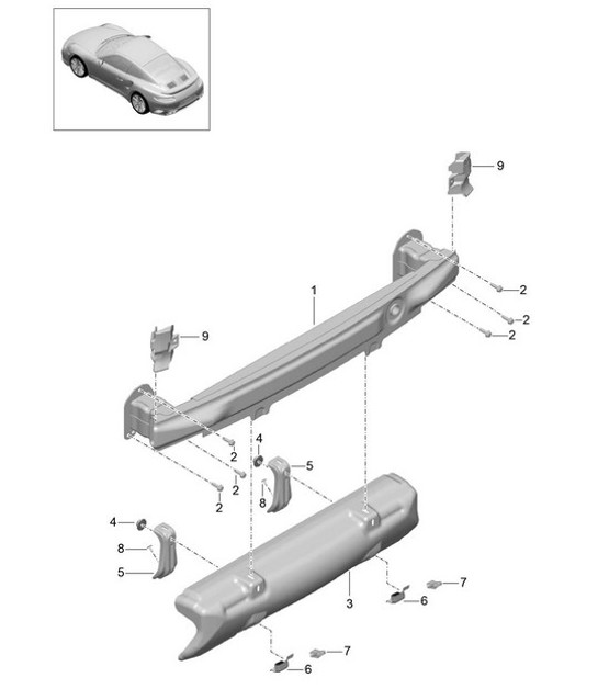 Diagram 802-032 Porsche Cayman 2.7L 987C 2006-08 Carrocería