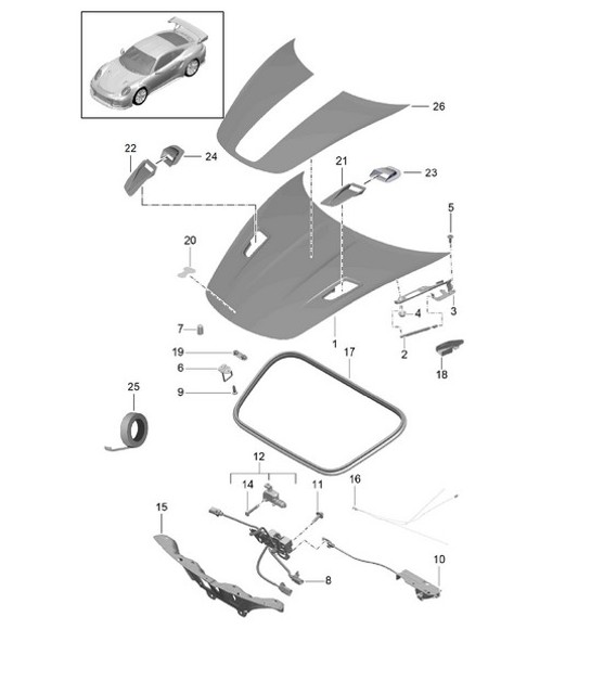 Diagram 803-001 Porsche Panamera 4 E-Hybrid V6 2.9L 