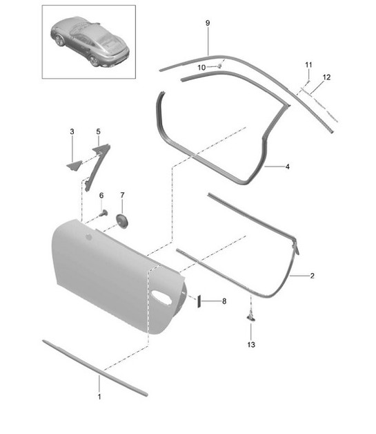 Diagram 804-012 Porsche Cayman 987C/981C（2005-2016 年）  车身