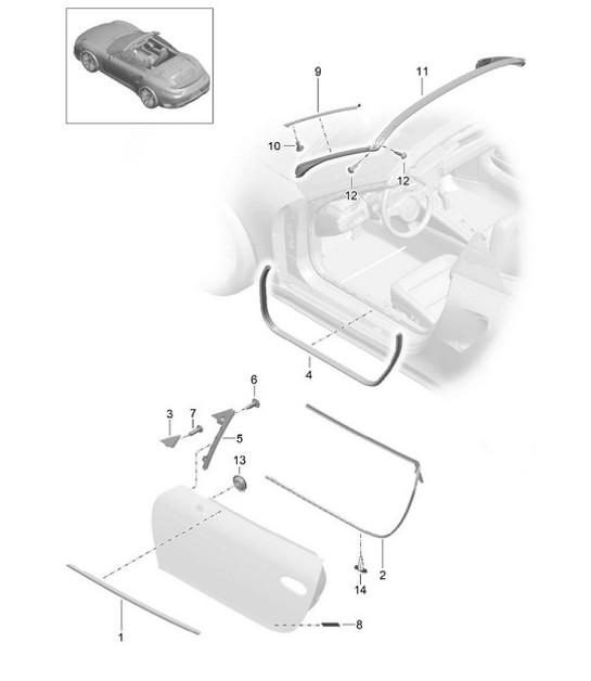 Diagram 804-015 Porsche Macan (95B) MK1 (2014-2018) Body