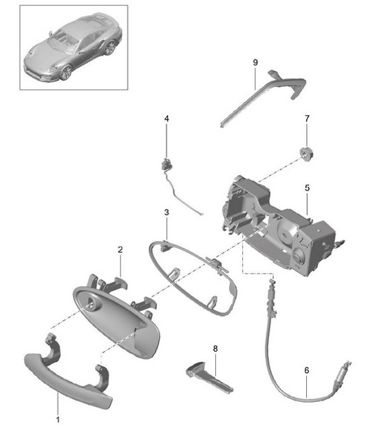 Diagram 804-020 Porsche 991 (911) MK1 2012-2016 Body
