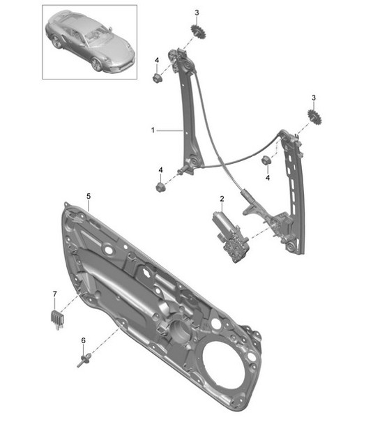 Diagram 804-030 Porsche 996 (911) (1997-2005) Carrozzeria