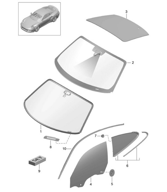 Diagram 805-000 Porsche 964 (911) (1989-1994) Body