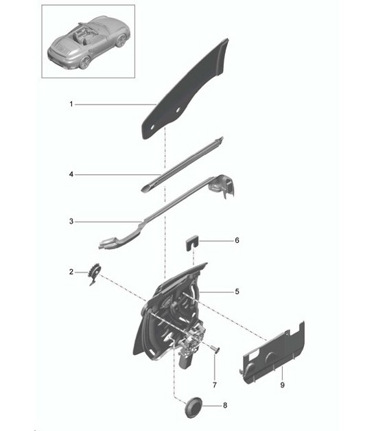 Diagram 805-005 Porsche 997 (911) MK1 2005-2008 Body