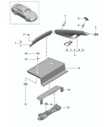 Linings c-pillar, Rear - COUPE - 991 Turbo >>2016
