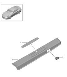 Listón de moldura de umbral / Inscripción de umbral 991 Turbo >>2016