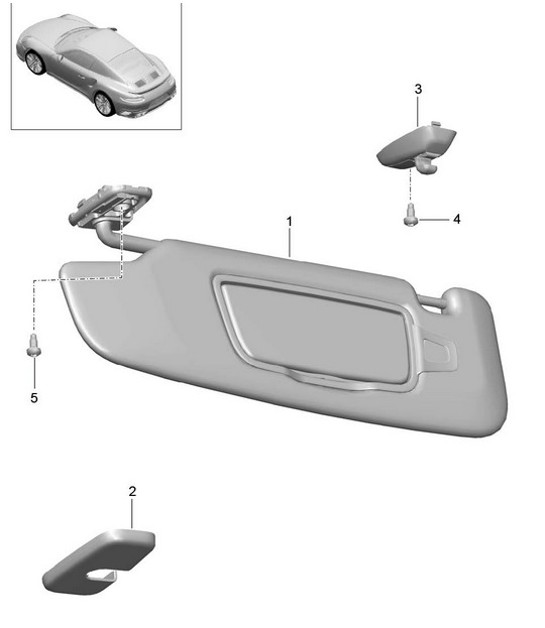 Diagram 807-067 Porsche 991 Cabriolet 4 3.0L (370 ch) Carrosserie