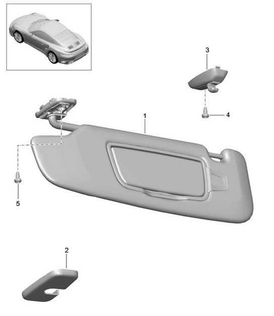 Diagram 807-068 Porsche Boxster 986/987/981 (1997-2016) Carrosserie
