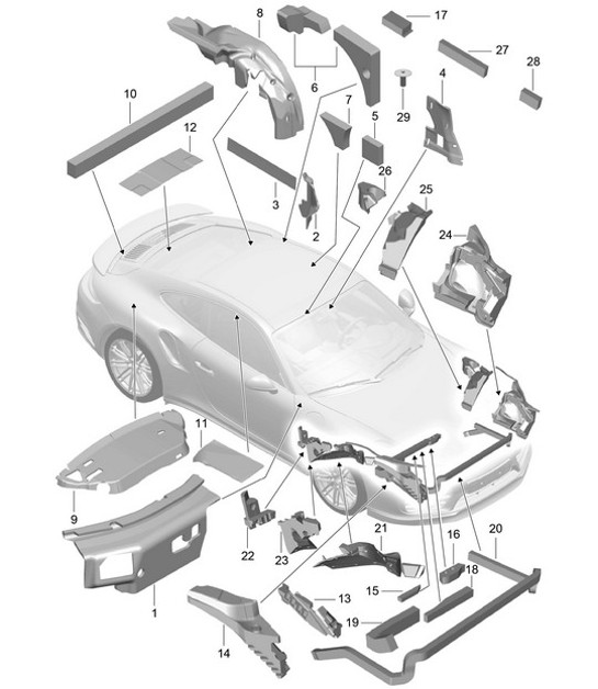 Diagram 807-081 Porsche Cayenne Turbo S E-Hybrid V8 4.0L 550Hp 