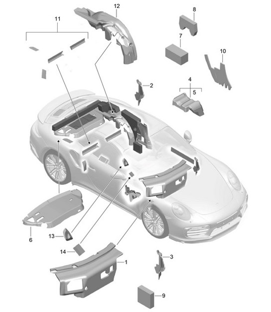 Diagram 807-083 Porsche Boxster 718 (982) 2017>> Body