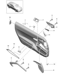 Pannello porta / Accessori / Finiture / Carbonio (PR:XWC,981) - 2a GEN. -991Turbo 2017>>