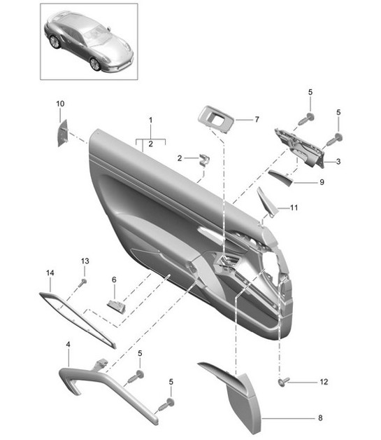 Diagram 808-050 Porsche Macan (95B) MK1 (2014-2018) Body