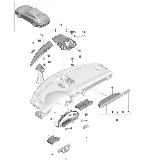 Diagram 809-005 Porsche 968 (1992-1995)  车身