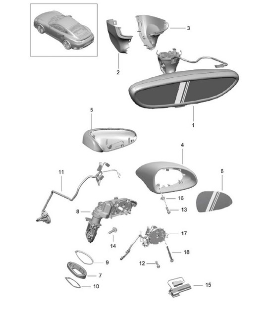 Diagram 809-050 Porsche 开曼718C(982C)2017>>  车身