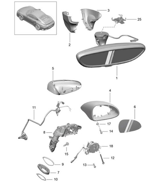 Diagram 809-055 Porsche Cayenne MK1 (955) 2003-2006 Carrozzeria