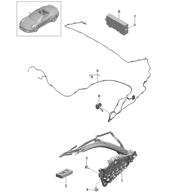 Diagram 811-025 Porsche 968 (1992-1995) Carrozzeria