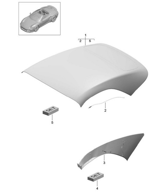 Diagram 811-035 Porsche 997 (911) MK1 2005-2008 Body