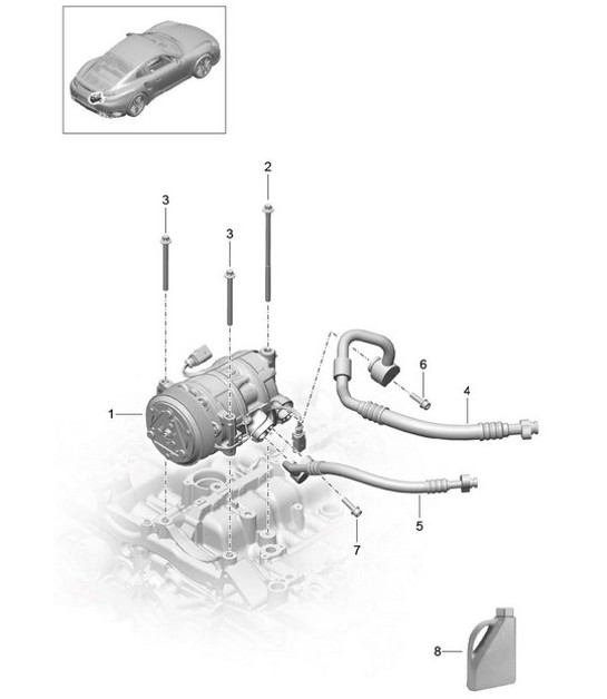 Diagram 813-016 Porsche 996 (911) (1997-2005) Carrosserie